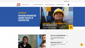 Screenshot of the Go Construct website