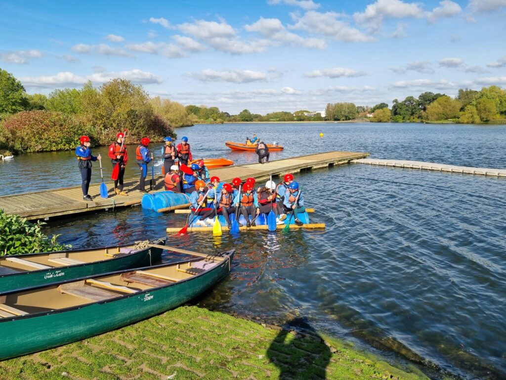 AUTC Year 12 on NCS , Rapid Team Building with rafts on water. 